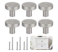 Wekuw 6 Piezas Pomo Armario (Plata) Tirador Armario Tiradores Cajones Vintage Tiradores Cajones Cocina Armarios Pomos Pomos de Cajón Tirador Cajon Adecuado para Armario con Cajones de Escritorio