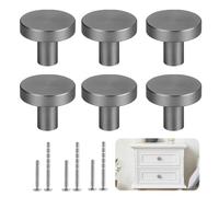 Wekuw 6 Piezas Pomos y Tiradores Vintage(Gris) Tiradores Cajones Pomos y Tiradores Pomo Armario Cocina para Armarios Pomos Cajones Adecuado para con Escritorio
