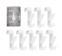 Wekuw 8 Piezas Ganchos para Radiador Toallero, Ganchos Radiador Toallero de Plástico, Radiador de Baño Colgador, Gancho para Radiador Toallero Resistentes para Toallas y Ropa (Blanco)