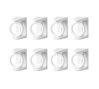 Wekuw 8 Piezas Soporte Barra Cortina, Ganchos Adhesivos Soporte Barra Cortina sin Taladrar, para Barras de Cortinas Soportes de Gancho de Cortinas para Cocina Cuarto de Baño(Blanco)