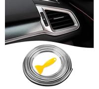 Wekuw Accesorios Coche Interior, Molduras Decorativas para Coche, Tiras líneas de Molduras lnterior del Coche, Lnterior del Coche Decoración línea de Moldura, para Todos los Coches (Plata)