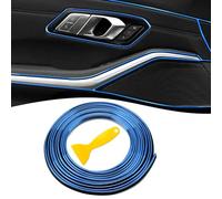 Wekuw Accesorios Coche Interior, Molduras Decorativas para Coche, Tiras líneas de Molduras lnterior del Coche, Lnterior del Coche Decoración línea de Moldura, para Todos los Coches (Azul)