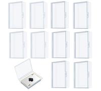 Wekuw Caja de Naipes, 10 Piezas de Almacenaje Plastico Transparente Cajitas Pequeñas Caja de Naipes con Tapa Adecuada para Objetos Pequeños y Otras Manualidades