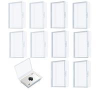 Wekuw Caja de Naipes, 10 Piezas de Caja Almacenaje Plastico Transparente Cajitas Pequeñas Caja de Naipes con Tapa Adecuada para Objetos Pequeños y Otras Manualidades