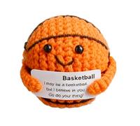 Wekuw Divertido Baloncesto Positivo Juguete de Girasol de Punto con Tarjeta de Positividad Baloncesto Positivo Muñeca para Familia, Amigos, Fiesta, Decoración del Hogar (Baloncestos)