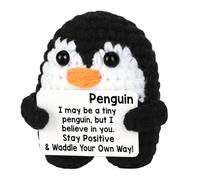 Wekuw Divertido Pingüino Positivo Juguete de Girasol de Punto con Tarjeta de Positividad Pingüino Positivo Muñeca para Familia, Amigos, Fiesta, Decoración del Hogar (Pingüinos)