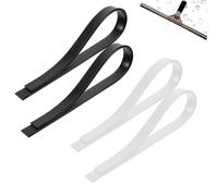 Wekuw Limpiacristales Profesional, 4 Piezas Goma para Regleta Limpiacristales, Repuesto de Escobilla de Goma de Silicona para Ventana, Vidrio, Puertas de Ducha(Blanco+Negro)