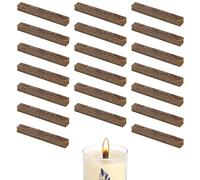 Wekuw Mecha Permanente, 20 Piezas Mecha de Madera Repuesto Devoradores de Velas Mecha Permanente para Vela Sobrante Mechas de Vela de Madera (10 x 10 x 90 mm)