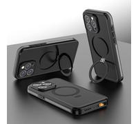 Welangle Funda Impermeable para iPhone 15 Pro Max con Soporte Plegable y Anillo Magnético, Protección IP68, Compatible con MagSafe