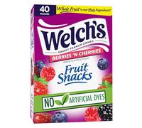 Welch's Bocadillos de frutas, bayas y cerezas, bolsas individuales de una sola porción, 0.8 onzas (paquete de 40)