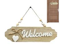 WelcömeSign - 25.8x0.8x8cm Farmhouse WelcömeHome Sign | Wooden DoorSign Rustic Letter Design Hand-Polished Finish | Home Entryway Wall Decor | Porch Front Door House Gift