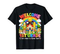 Welcome 1st Grade Teacher Back To School Classroom Rainbow Camiseta