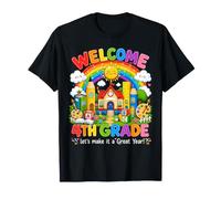 Welcome 4th Grade Teacher Back To School Classroom Rainbow Camiseta