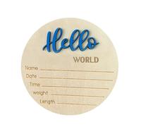 - Welcome Announcement Sign For Birth Baby - Firma de anuncios para bebés | Birth B.aby Welcome Round Si.gn For Living Room, Bedroom, Hospital, Nursery