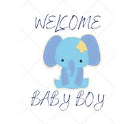 Welcome Baby Boy: 8.5" x 11" Keepsake Journal Notebook