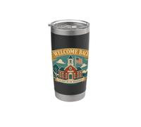 Welcome Back Class Is In Session Schoolhouse Vaso térmico de acero inoxidable de doble pared