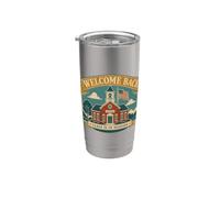 Welcome Back Class Is In Session Schoolhouse Vaso térmico de acero inoxidable de doble pared
