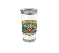 Welcome Back Class Is In Session Schoolhouse Vaso térmico de acero inoxidable de doble pared