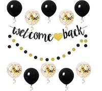 Welcome Back Globos y Decoración Welcome Home con Banner para Fiesta de Familia Boda e Inauguración Hogar