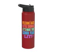 Welcome Back Little Sigmas let's make this school year lit Stainless Steel Insulated Water Bottle