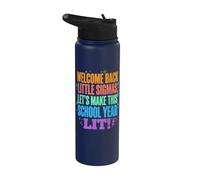 Welcome Back Little Sigmas let's make this school year lit Stainless Steel Insulated Water Bottle