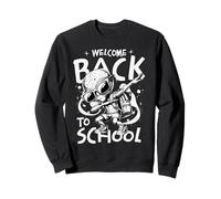 Welcome Back To School Alien Dab Illustration Cool Student Sudadera