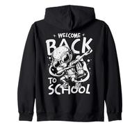 Welcome Back To School Alien Dab Illustration Cool Student Sudadera con Capucha