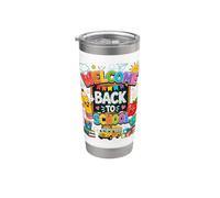 Welcome Back To School Cute School Supplies Teacher Vaso térmico de acero inoxidable de doble pared