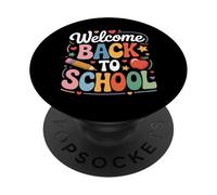 Welcome Back To School Cute Teacher First Day Of School Fun PopSockets PopGrip Adhesivo