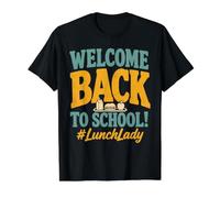 Welcome Back to School Lunch Lady Cafeteria Staff Camiseta gráfica económica, Hombre, Negro, M