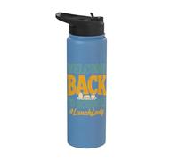 Welcome Back to School Lunch Lady Cafeteria Staff Stainless Steel Insulated Water Bottle