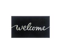 (Welcome Door Mat,Black 12mm)Non-Slip Hello Door Mat Carpet Durable Welcome Pad Indoor Outdoor Rugs for Entryway Patio High Traffic Areas