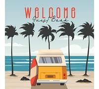 Welcome Guest Book: Beach House Visitor Sign In Book, Guestbook for Coastal BnB Vacation Home Rental - Surf Traveller Edition