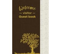 welcome guest book: Elegant Hardcover Visitor Sign-In Registry for Weddings, Baby Showers, Bridal Showers, Parties, Guest Houses, Cabins & Events | ... Lined for Messages, Signatures & Keepsakes