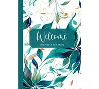 Welcome Guest Book Hardcover: Guest sign-in and review for Airbnb, Bed and Breakfasts, Vacation Rental Homes.
