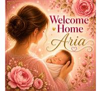 Welcome Home, Aria: A Personalized Baby Keepsake Book for Newborn Girls (Three Hearts Personalized Book Series (Aria))