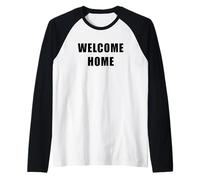 Welcome Home - Church Greeter Ministry Faith Staff Uniform Camiseta Manga Raglan