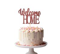 Welcome Home - Decoración para tartas con purpurina (oro rosa)
