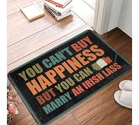 Welcome Home - Felpudo con texto en inglés "You Can't Buy Happiness But You Can Marry an Irish Lass Rug Funny Patio Decor Country Decorations for Home (Tamaño: 50X80CM)