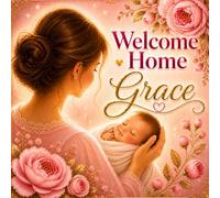 Welcome Home, Grace: A Personalized Welcome Home Gift for Newborn Baby Grace (Three Hearts Publishing Baby Name Books (GRACE))