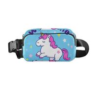 Welcome Home Riñonera elegante con correa ajustable para ciclismo, senderismo, gimnasio, bolsa para hombre de cintura, bienvenido a casa lindos unicornios de dibujos animados, moderno, Bienvenido a