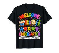 Welcome Kindergarten Colorful Music Back to School Camiseta