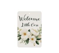 Welcome Little One - Ambientadores para coche, diseño floral de marfil, 4 unidades, tarjetas perfumadas para colgar, tarjetas perfumadas para coche, tabletas de aromaterapia