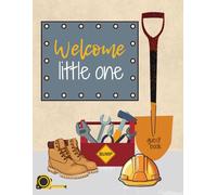 Welcome Little One Guest Book: Construction Themed Baby Shower Sign In, Journal, Keepsake