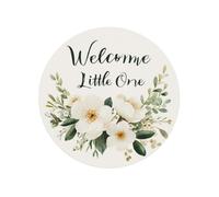 Welcome Little One - Imanes magnéticos redondos para nevera con diseño floral de marfil suave para cocina, duraderos con magnetismo duradero