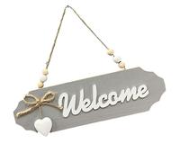 Welcome Sign For Wall - Rustic Wood Welcome Board Ornament, Decorative Letter Design Walls With Farmhouse Style | Homes Holiday Hotel All Season Interior Entrance Wall Decor