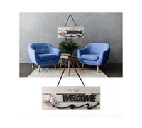 Welcome Sign Ocean Style Hanging Wall Sign Decoration for Front Door Wall Farmhouse Porch MA16091F Seabird