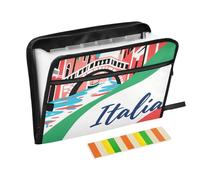 Welcome to Italy Scenery Culture - Carpetas expandibles de archivos, 13 bolsillos, tamaño A4, tamaño carta con cierre de cremallera para organizador con bolsillos
