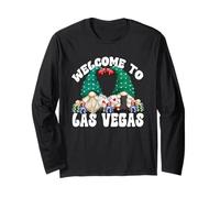 Welcome To Las Vegas Funny GNOME Graphic For Casino Lover Manga Larga