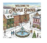 Welcome to Maple Grove: An Adult Coloring Escape Through Cozy Shops, Quiet Streets, and Seasonal Celebrations